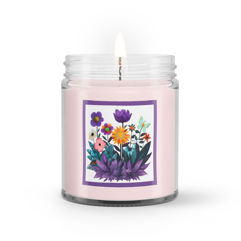 Abstract Purple Garden - Soy Wax Candle