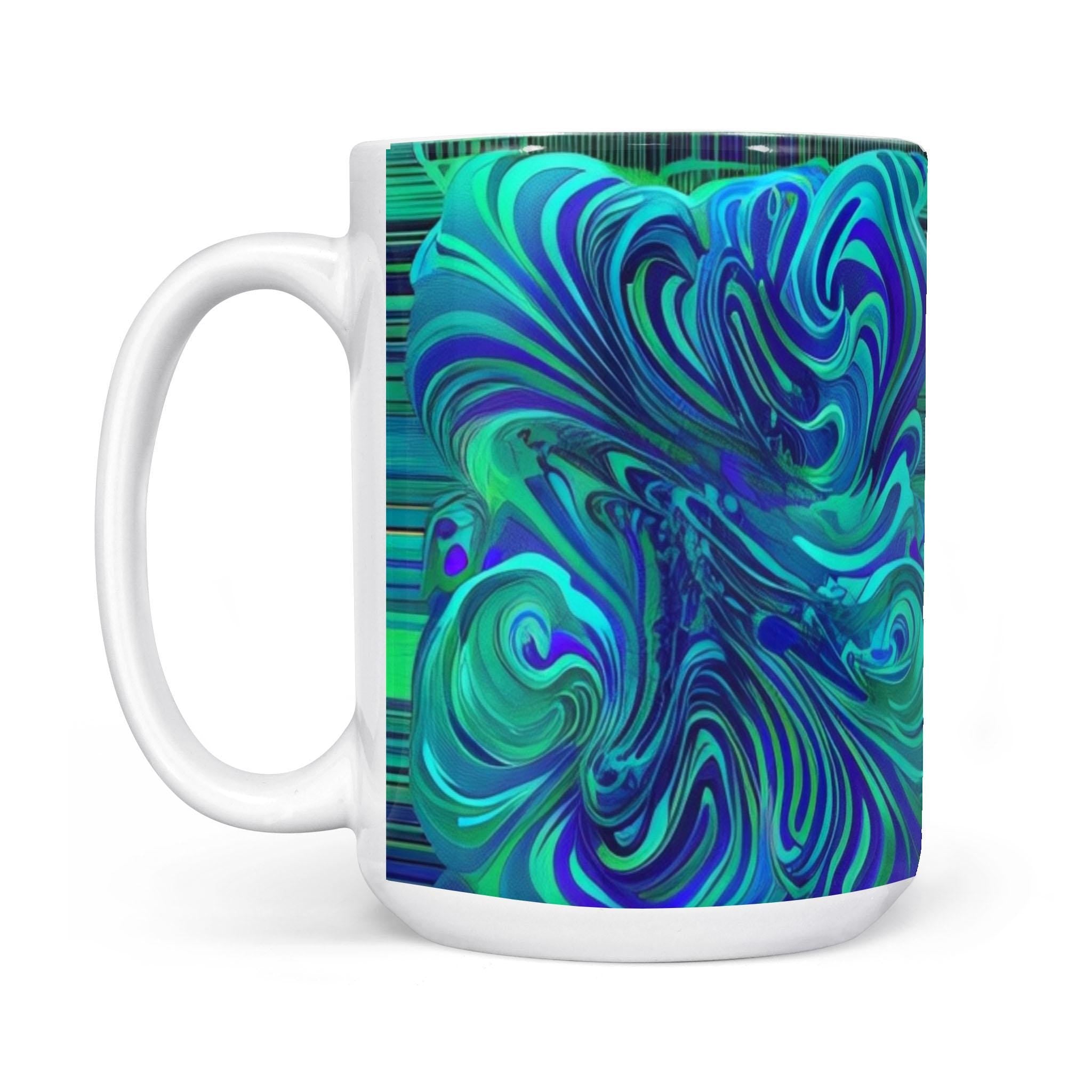 Dreamy Spirals - White Edge-to-Edge Mug (New)