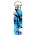 Mystical Mosaic - Stainless Steel Water Bottle with Bamboo Lid