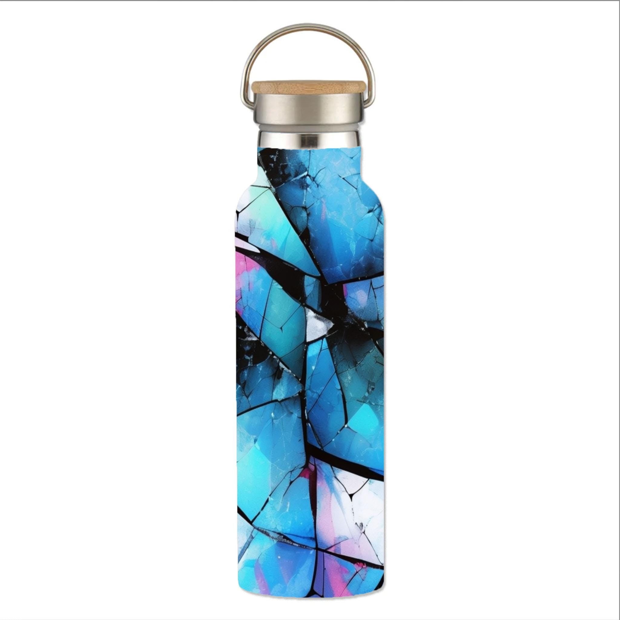 Mystical Mosaic - Stainless Steel Water Bottle with Bamboo Lid