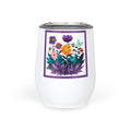 Abstract Purple Garden - Wine Tumbler