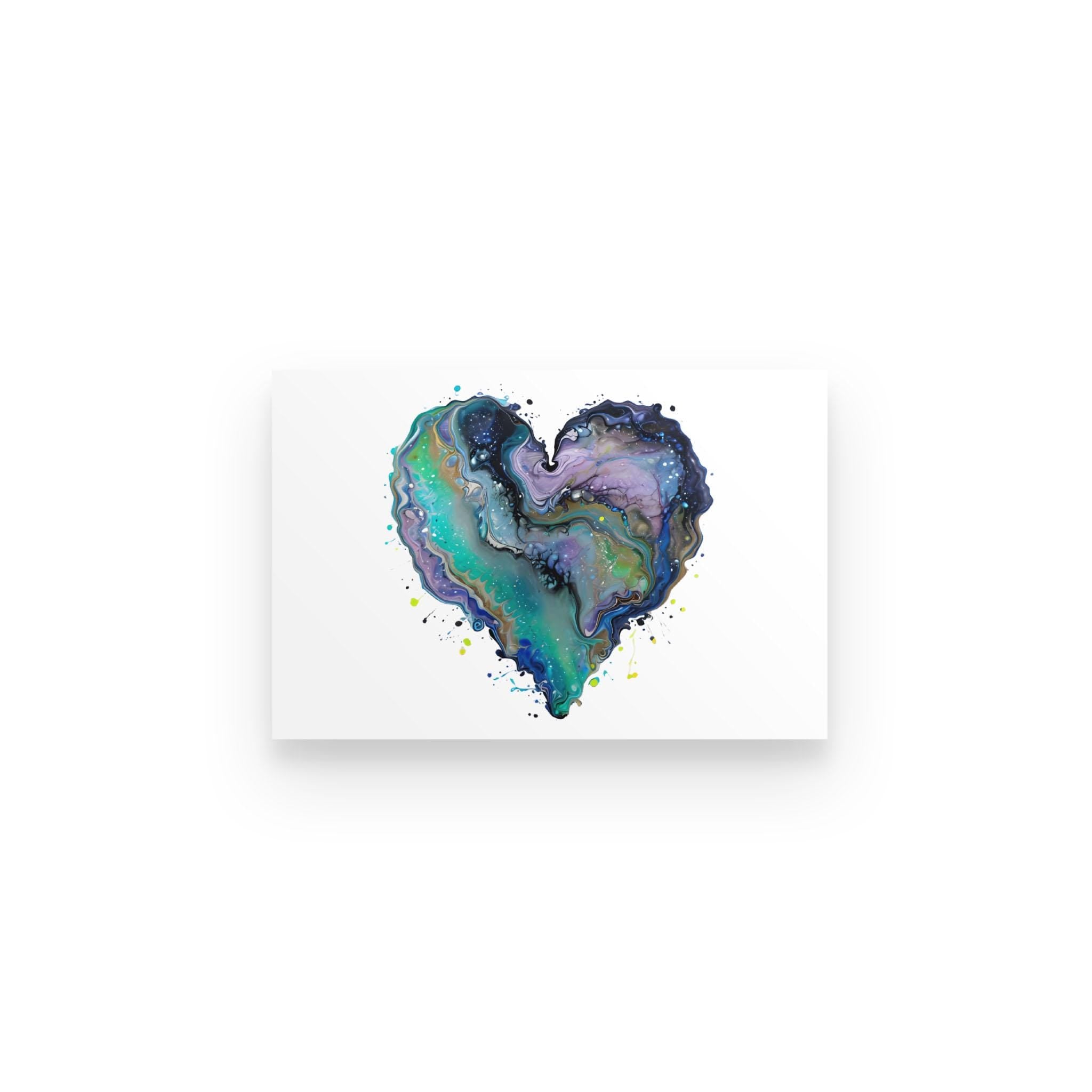 Fluid Art Heart Poster – Modern Home Decor