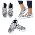 Turquoise Splash - Men's Slip-On Canvas Shoes