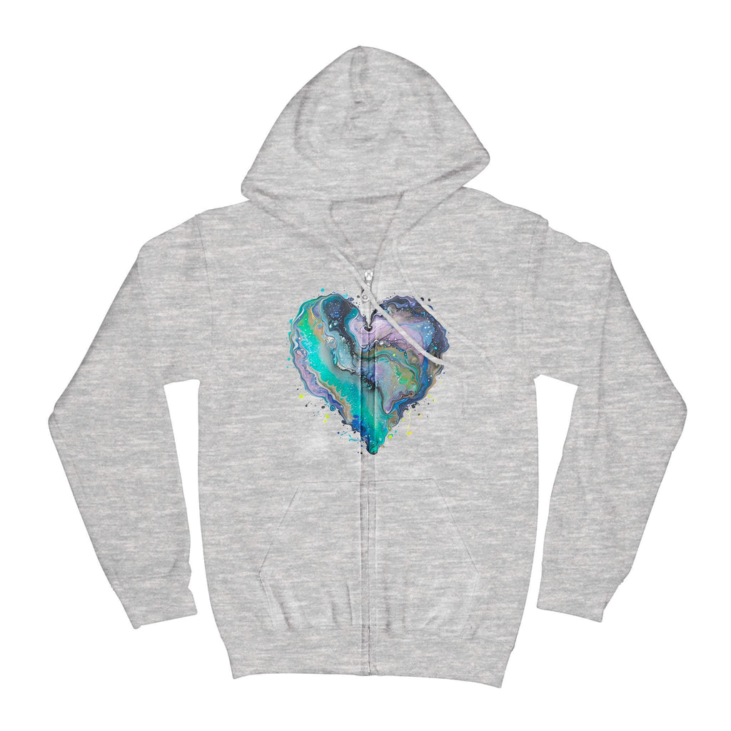 Fluid Art Heart (1) - Unisex Standard Zip Hoodie (Dtfx)