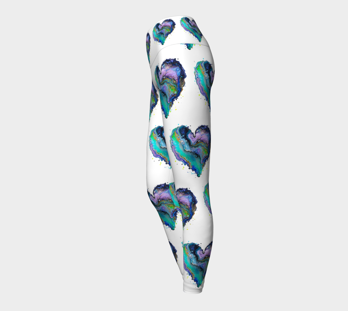 Fluid Art Heart - Yoga Leggings