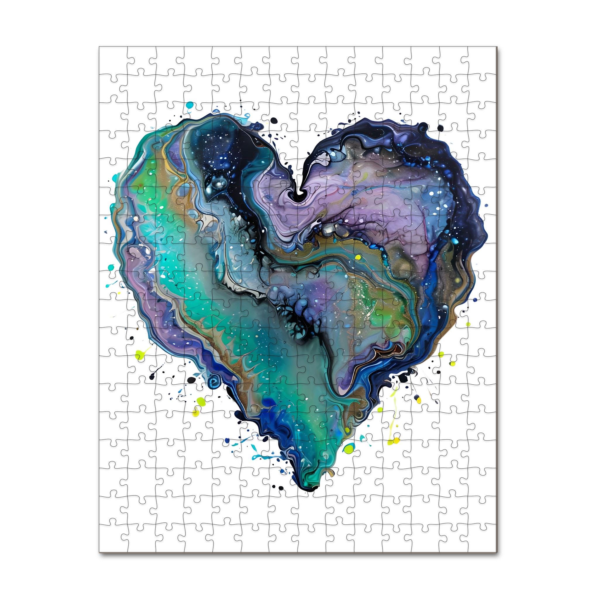 Fluid Art Heart (1) - Puzzle