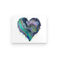Fluid Art Heart Poster – Modern Home Decor