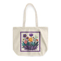 Abstract Purple Garden - Rounded Canvas Tote Bag