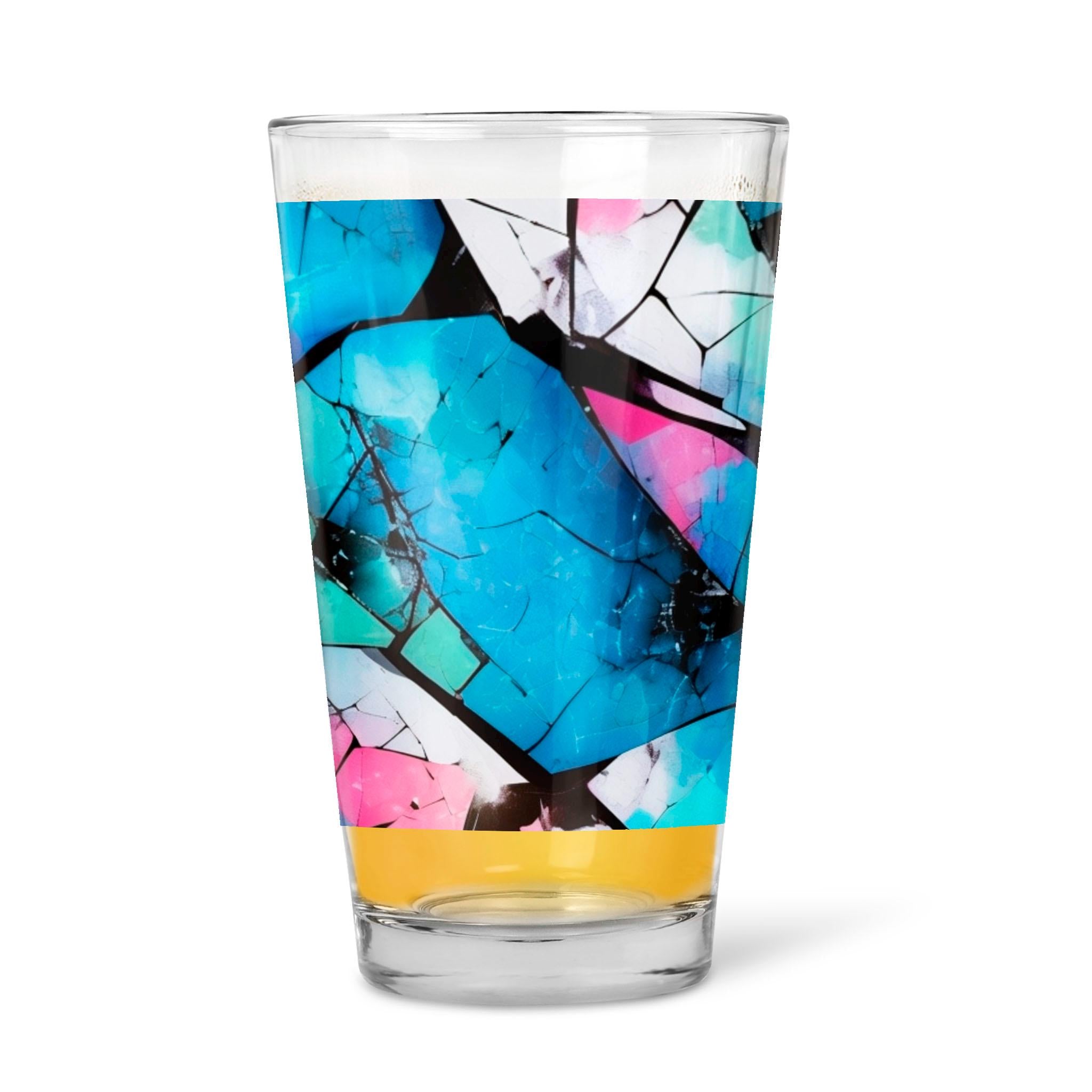 Mystical Mosaic - 16oz Pint Beer Glass