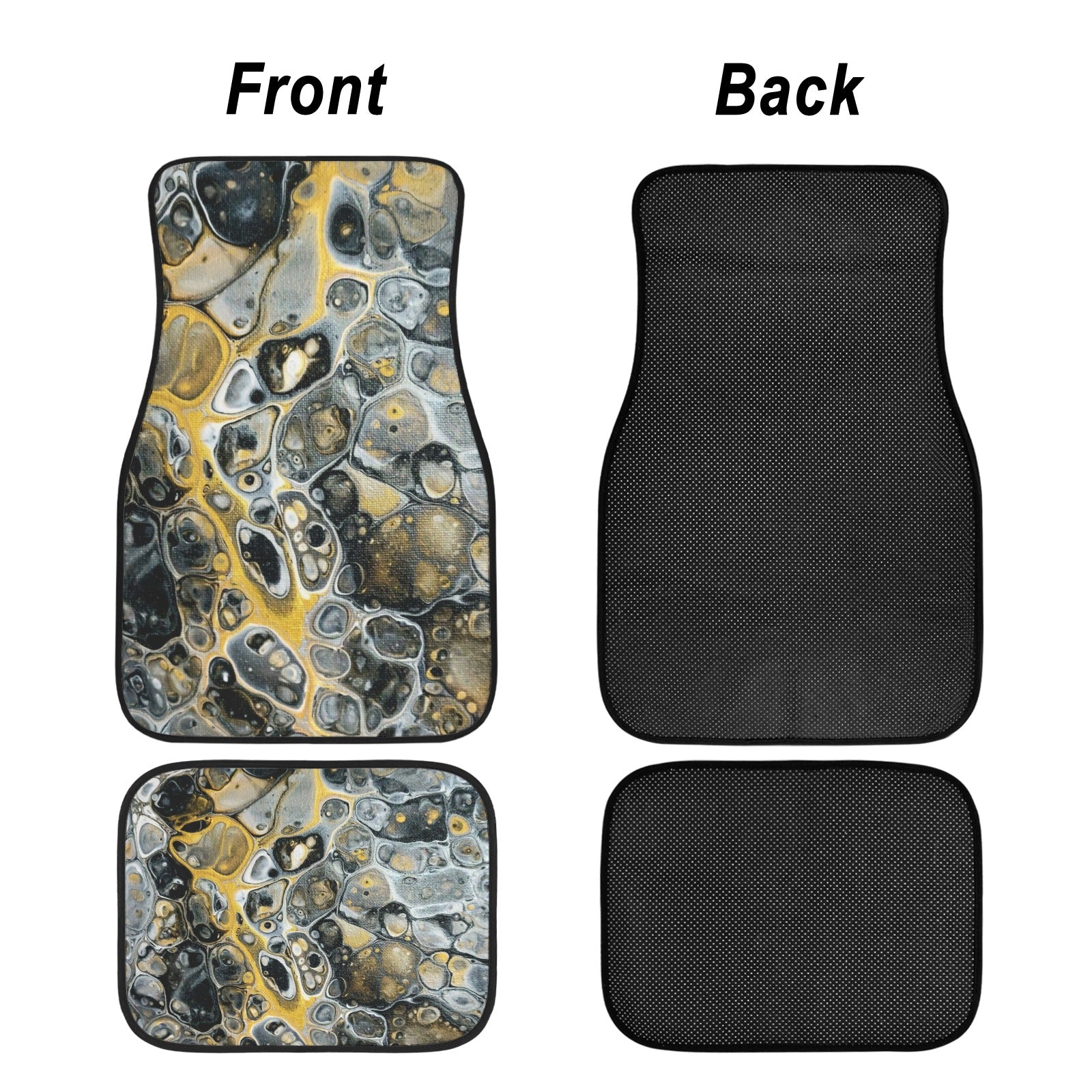 Stone Art 4-Piece Car Floor Mats
