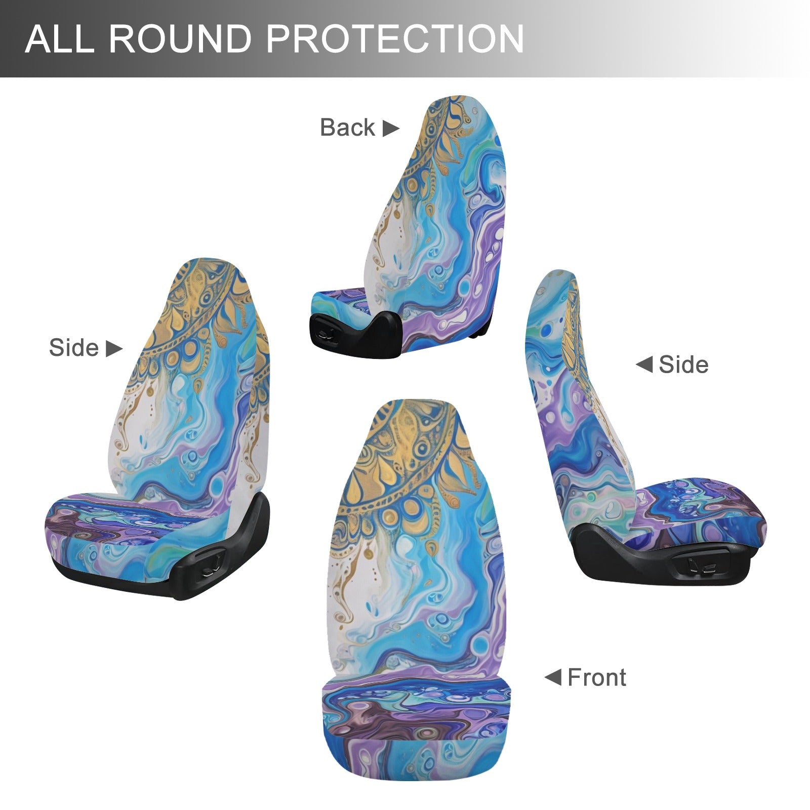 Mandala Sun Car Seat Covers (Set of 2)