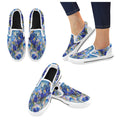 Royal Blue Garden - Men's Slip-On Canvas Shoes