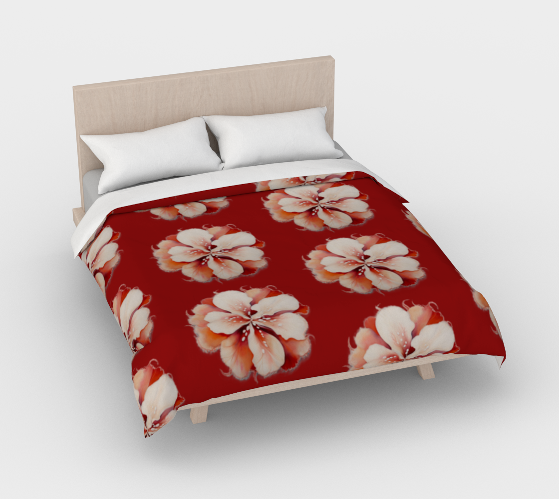 Red Floral - Duvet Cover