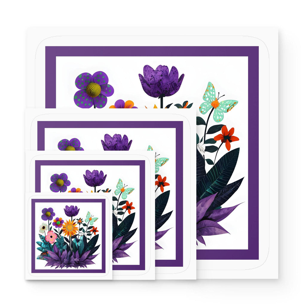 Abstract Purple Garden - Stickers