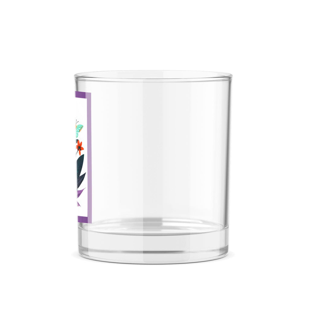 Abstract Purple Garden - Whiskey Glass