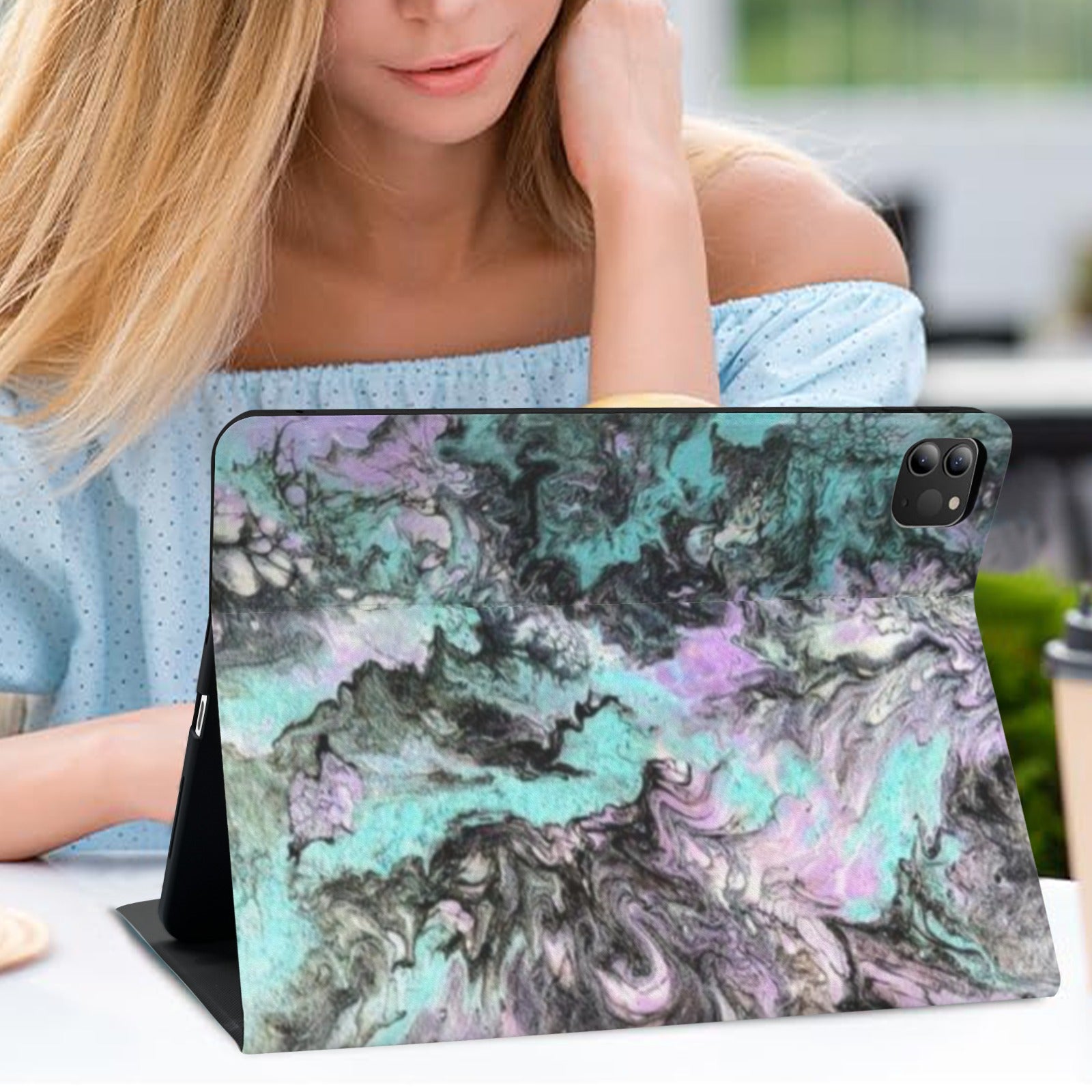 Turquoise Splash Protective Case for iPad Pro (11-inch)