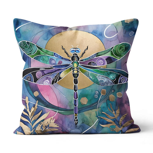 Dragonfly Sun - Canvas Throw Pillow