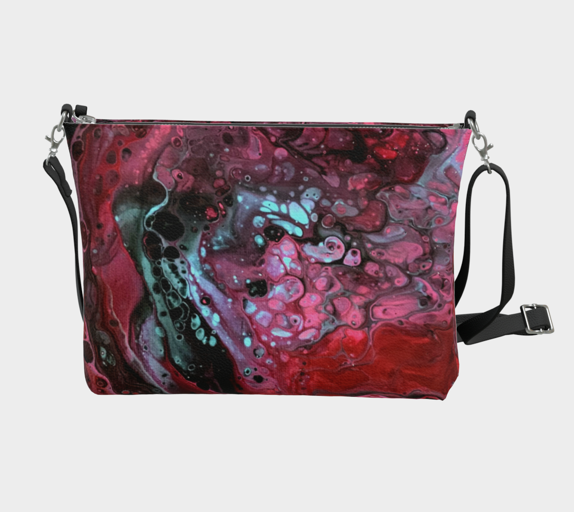 Deep Magenta - Vegan Leather Crossbody Purse