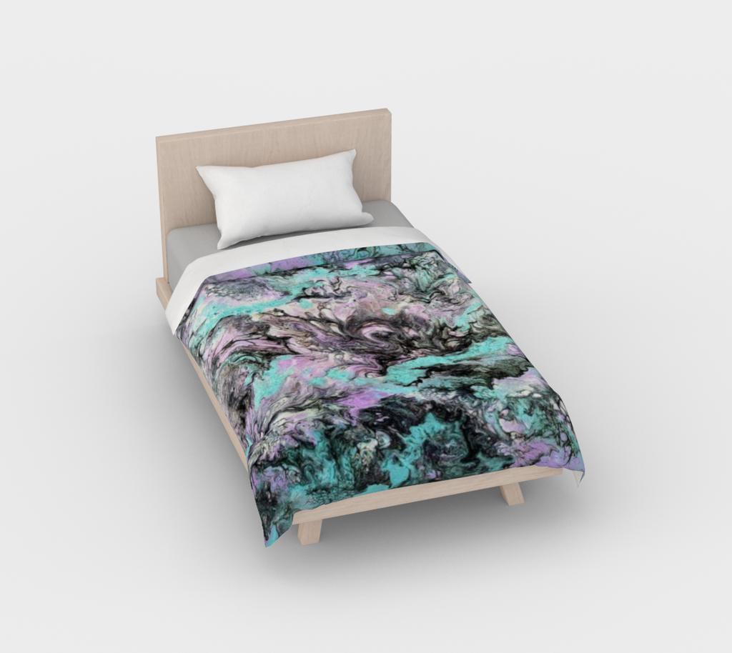 Turquoise Splash- Duvet Cover