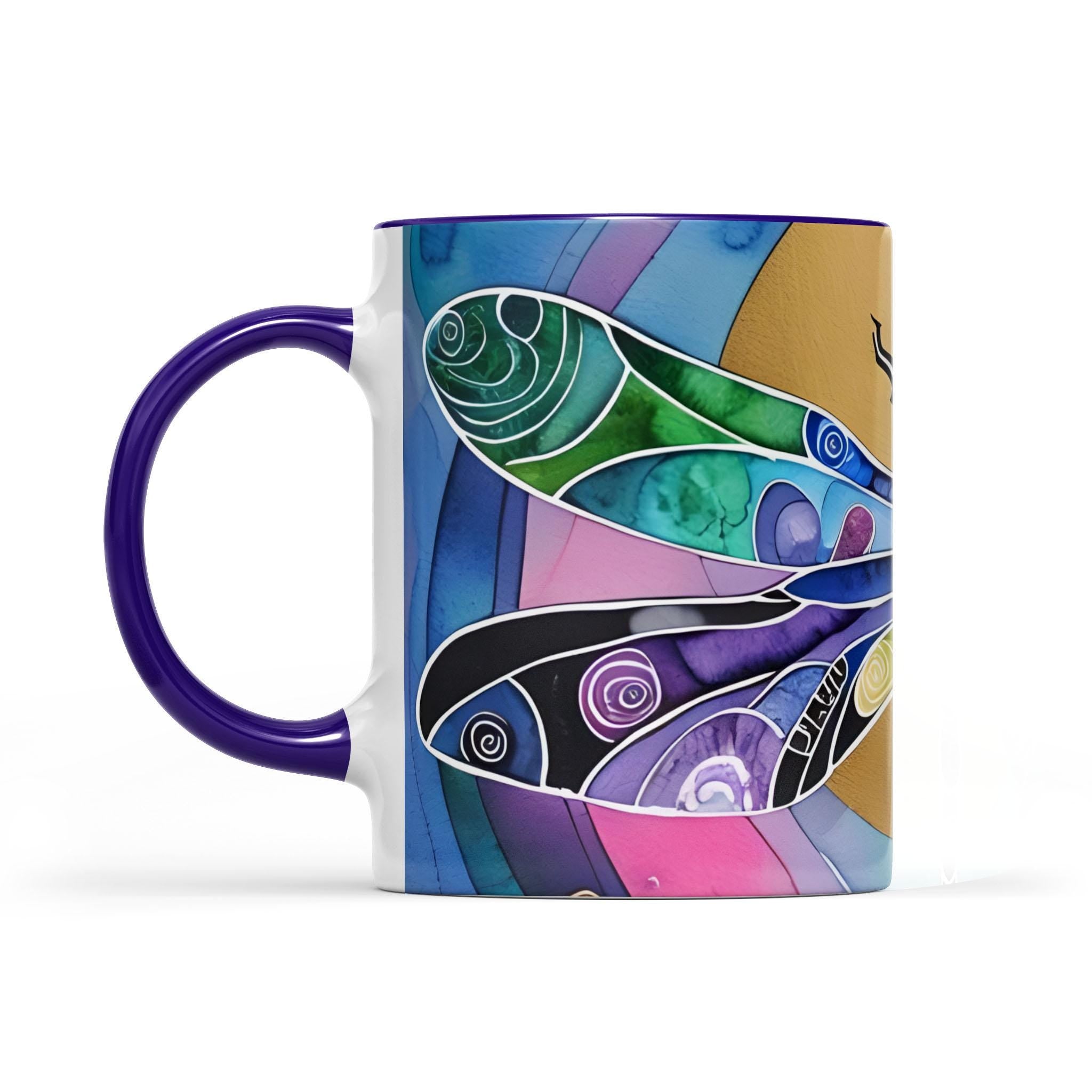 Dragonfly Sun - Accent Edge-to-Edge Mug