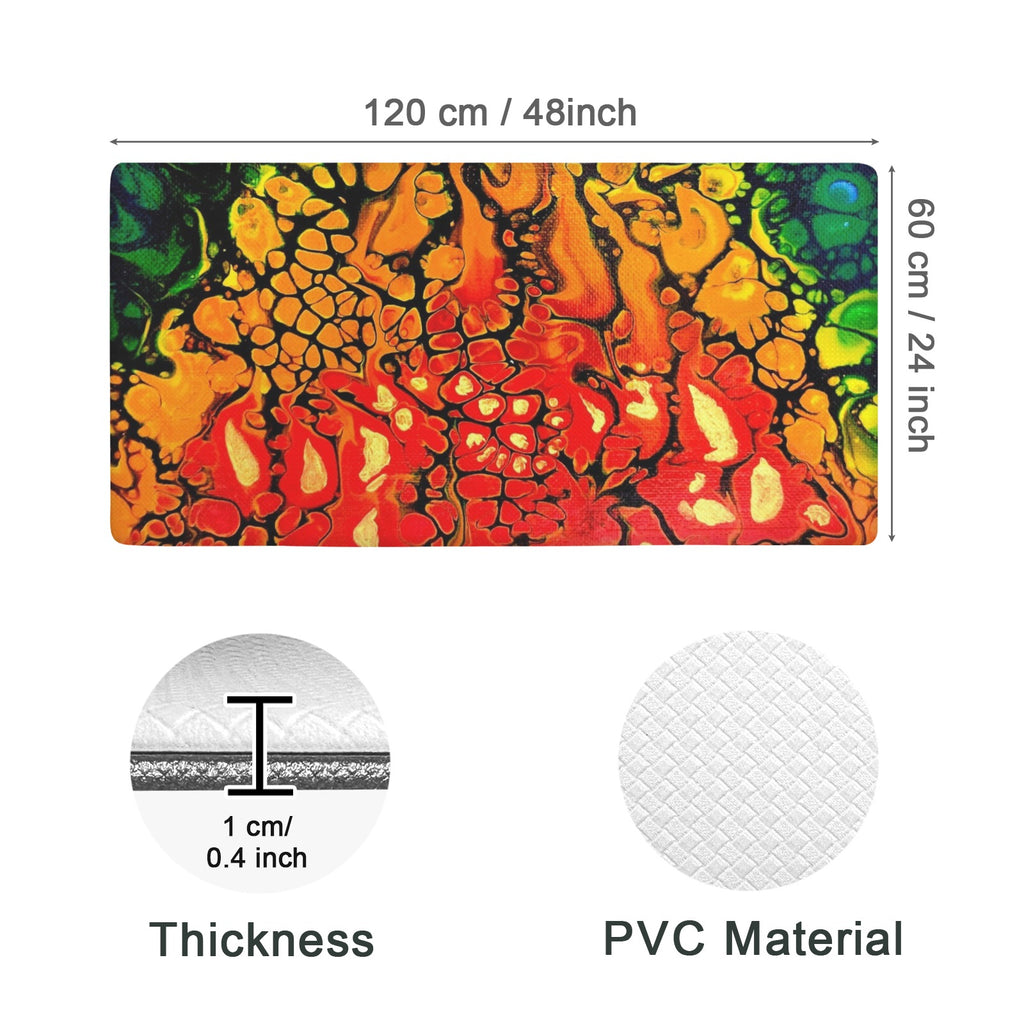 Fire PVC Anti-Fatigue Kitchen Mat 48x24inch