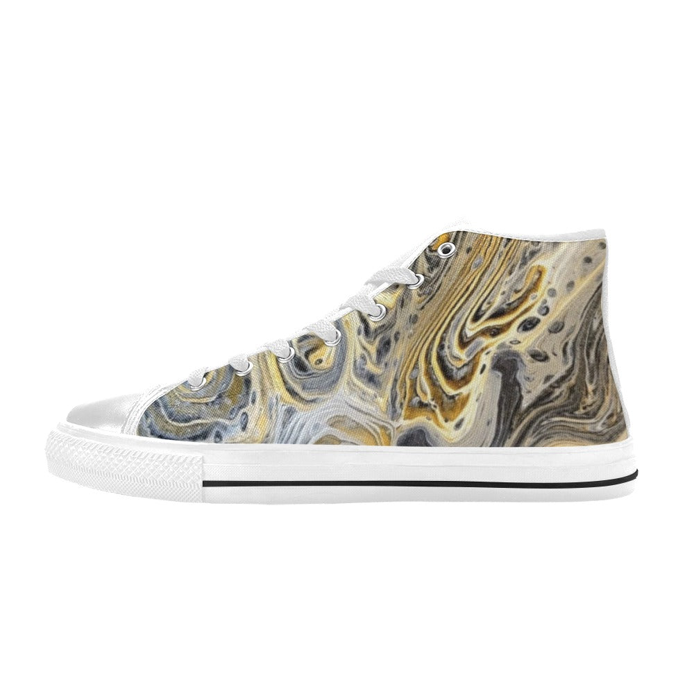 Metallurgy - Men's Classic High-Top Canvas Shoes