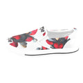 Vibrant Abstract Hearts - Women's Canvas Slip-Ons