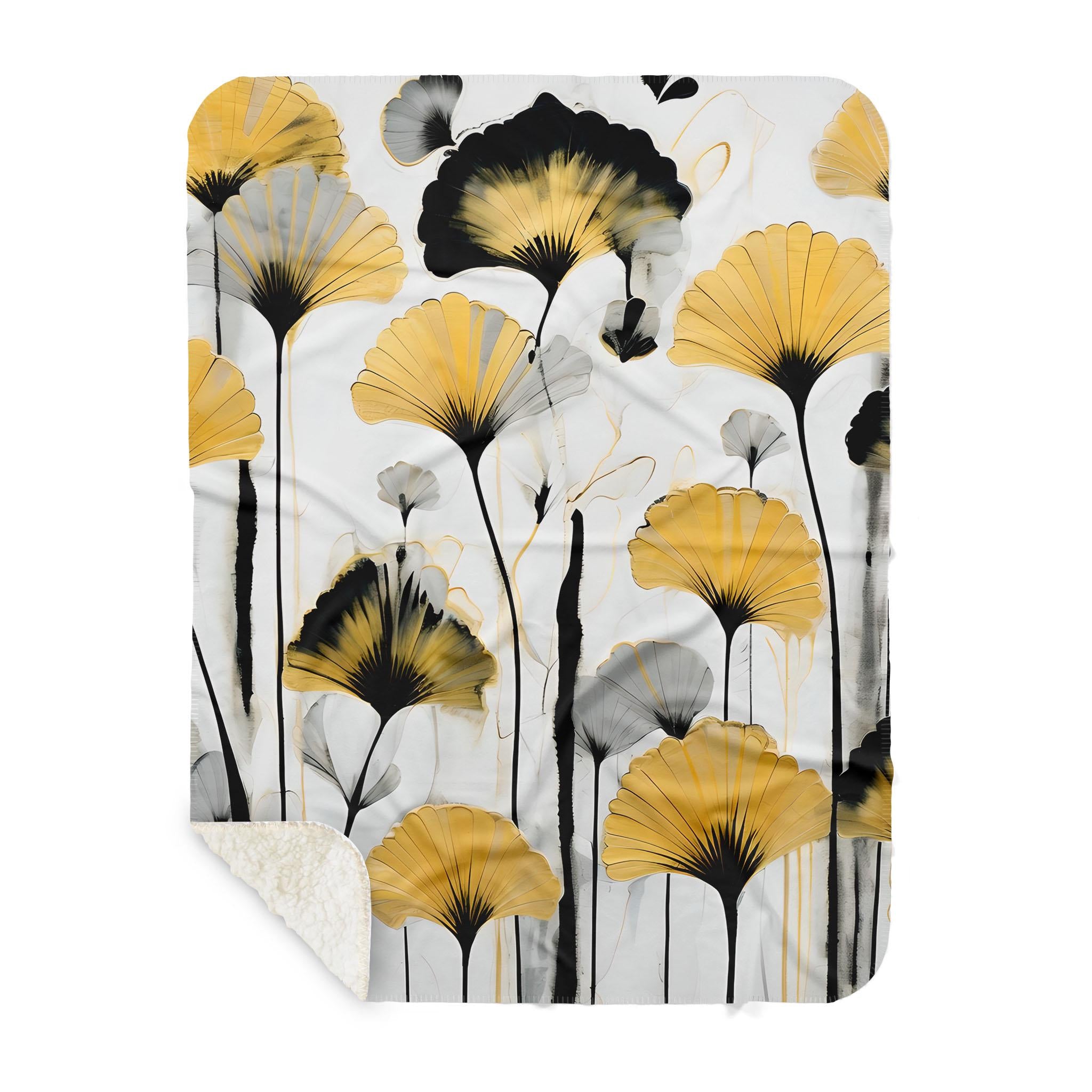 Golden Ginkgo - Sherpa Blanket