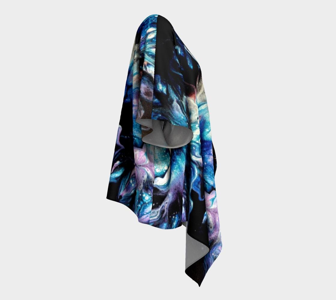 Teal Delight Draped Kimono