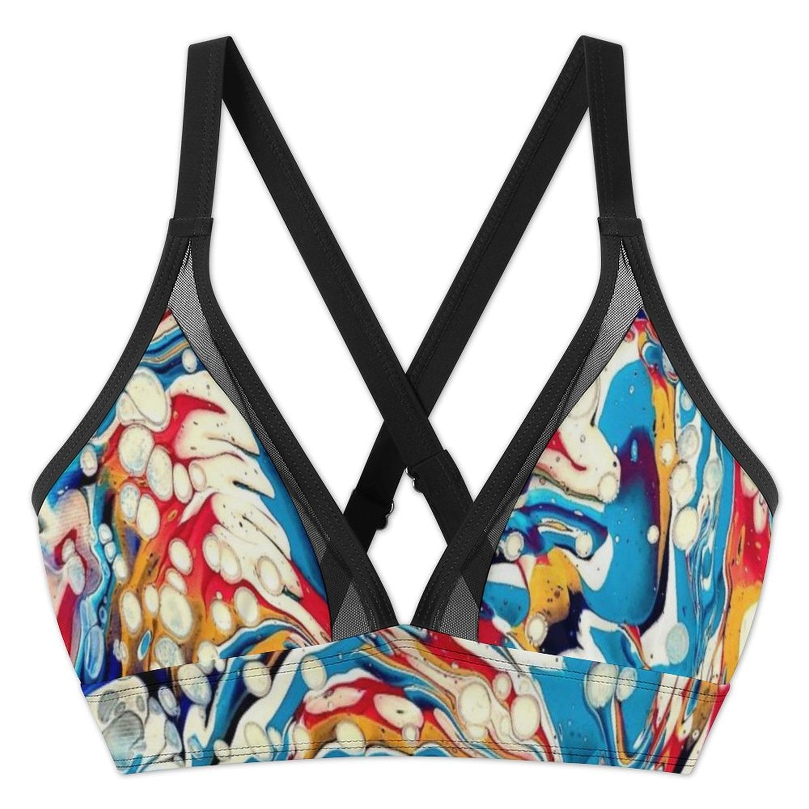 Color Me Happy - Design Women's Mesh Drawstring Skirt and Swimsuit Set
