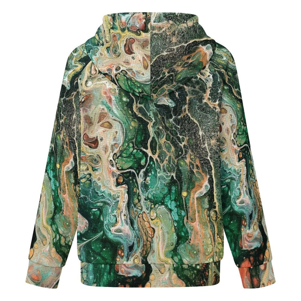 Fall - Women's Full-zip Hoodie with Drawstring