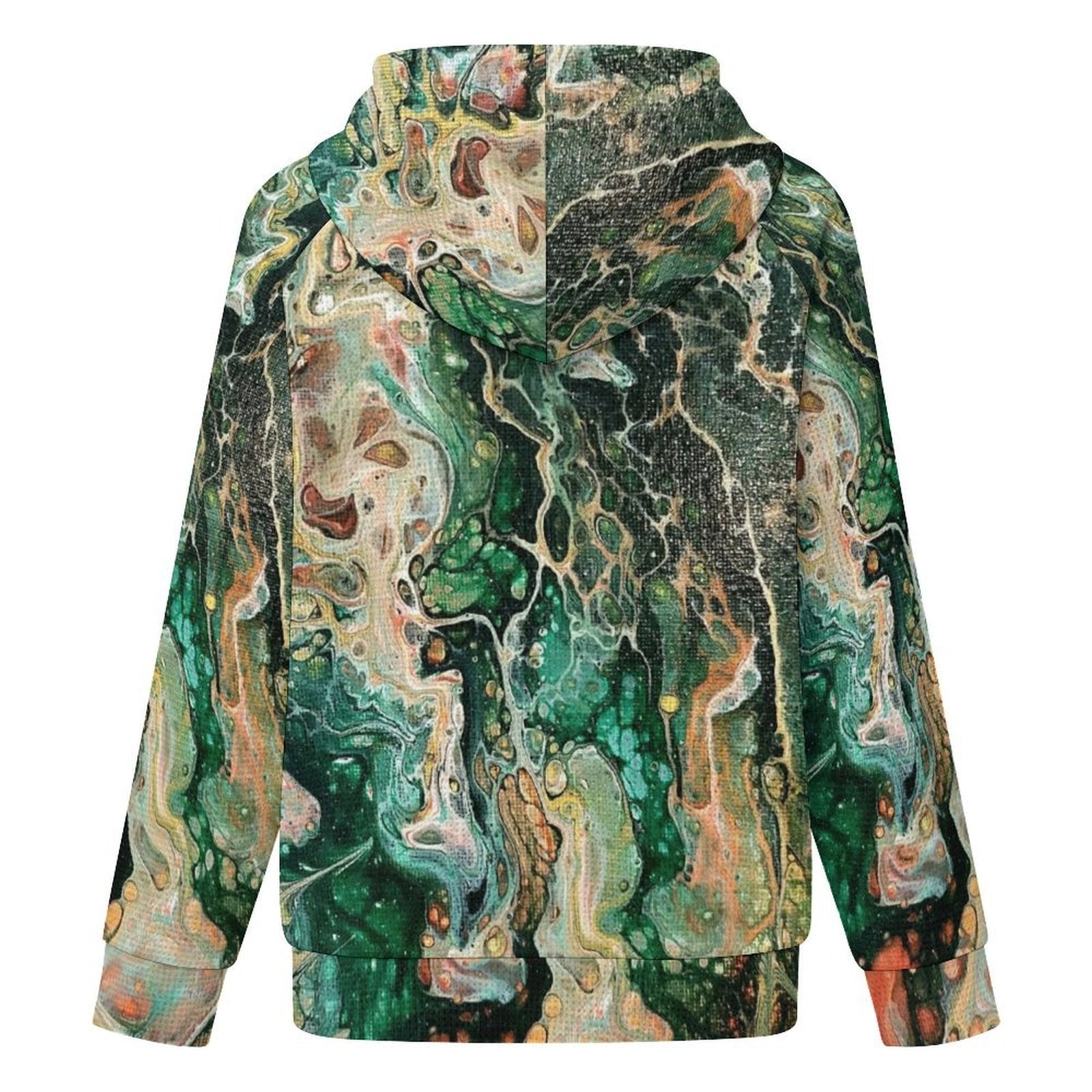 Fall - Women's Full-zip Hoodie with Drawstring