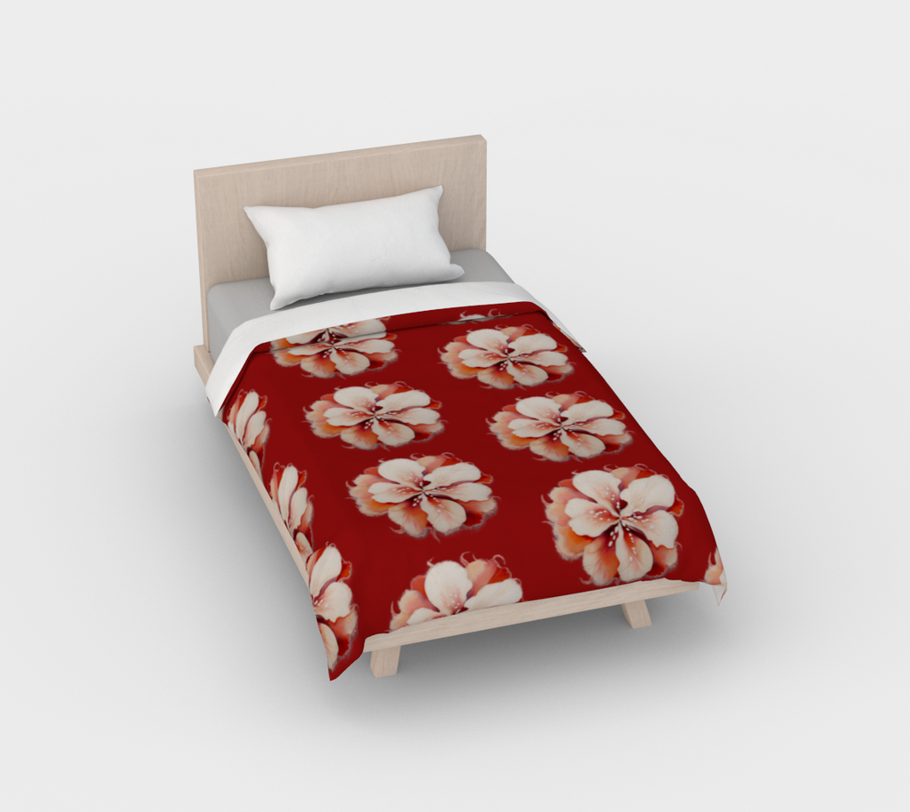 Red Floral - Duvet Cover