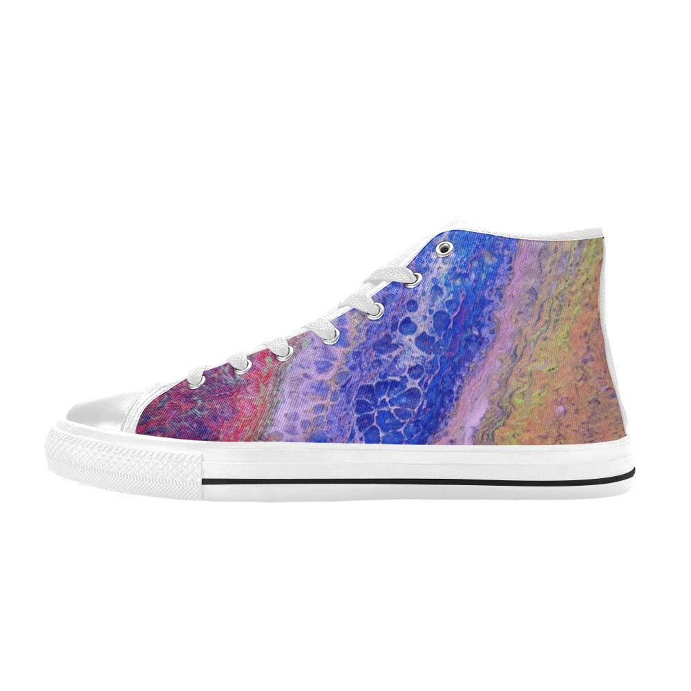Tie-Dye Delight - Women's Classic Hich-Top Canvas Shoes
