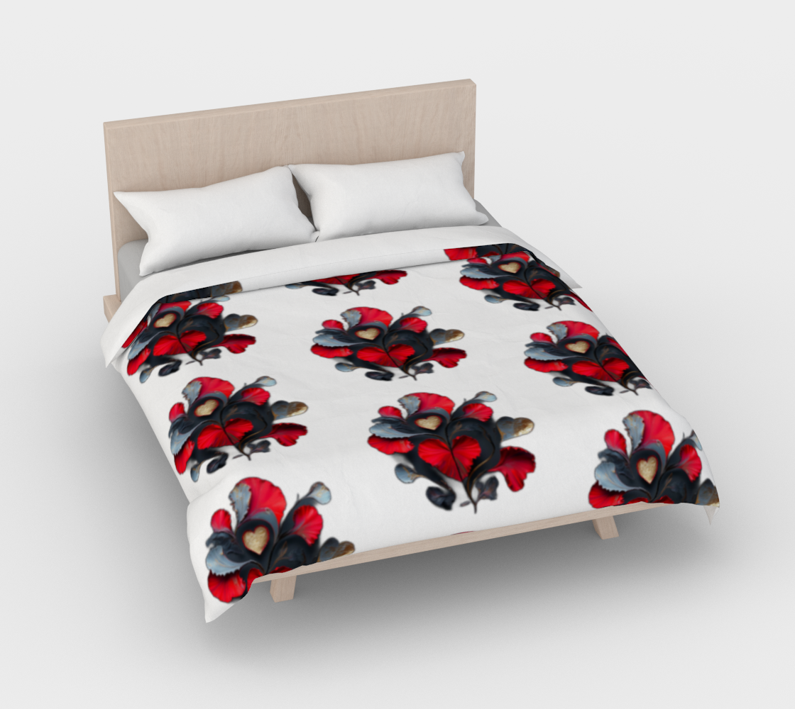 Vibrant Abstract Hearts - Duvet Cover