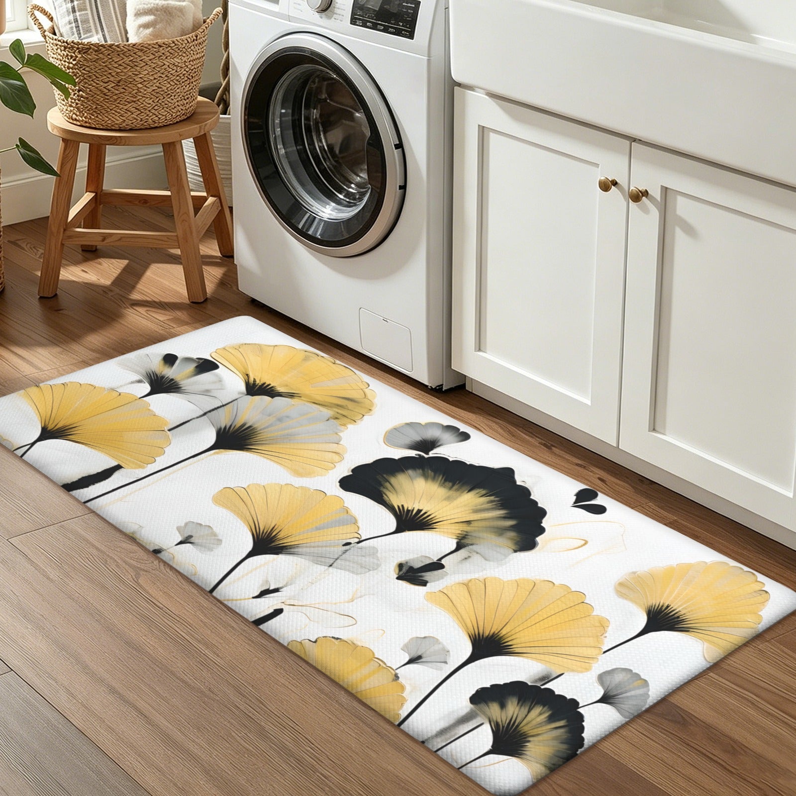 Golden Ginkgo PVC Anti-Fatigue Kitchen Mat 48x24inch