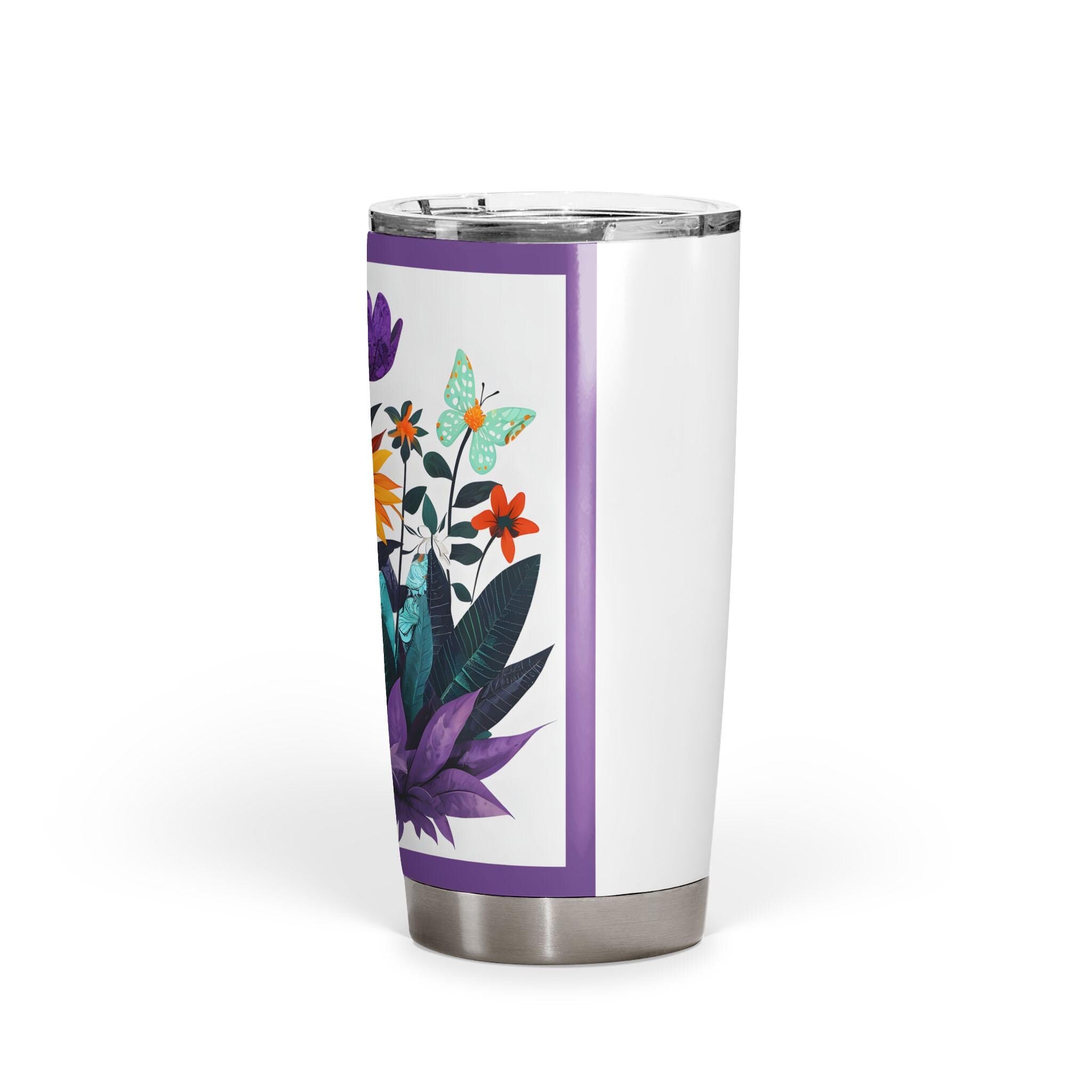 Abstract Purple Garden - 20oz Fat Tumbler