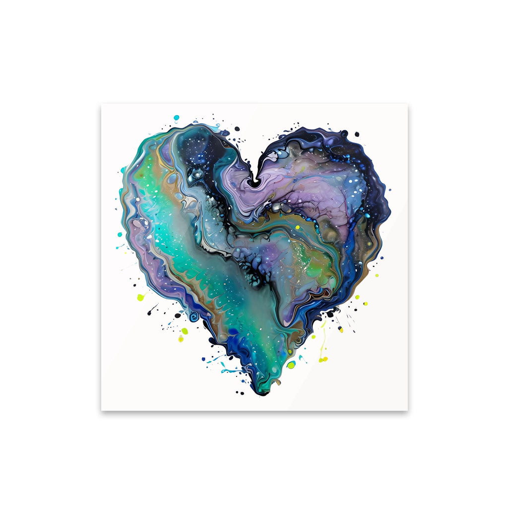 Fluid Art Heart (1) - Acrylic Print