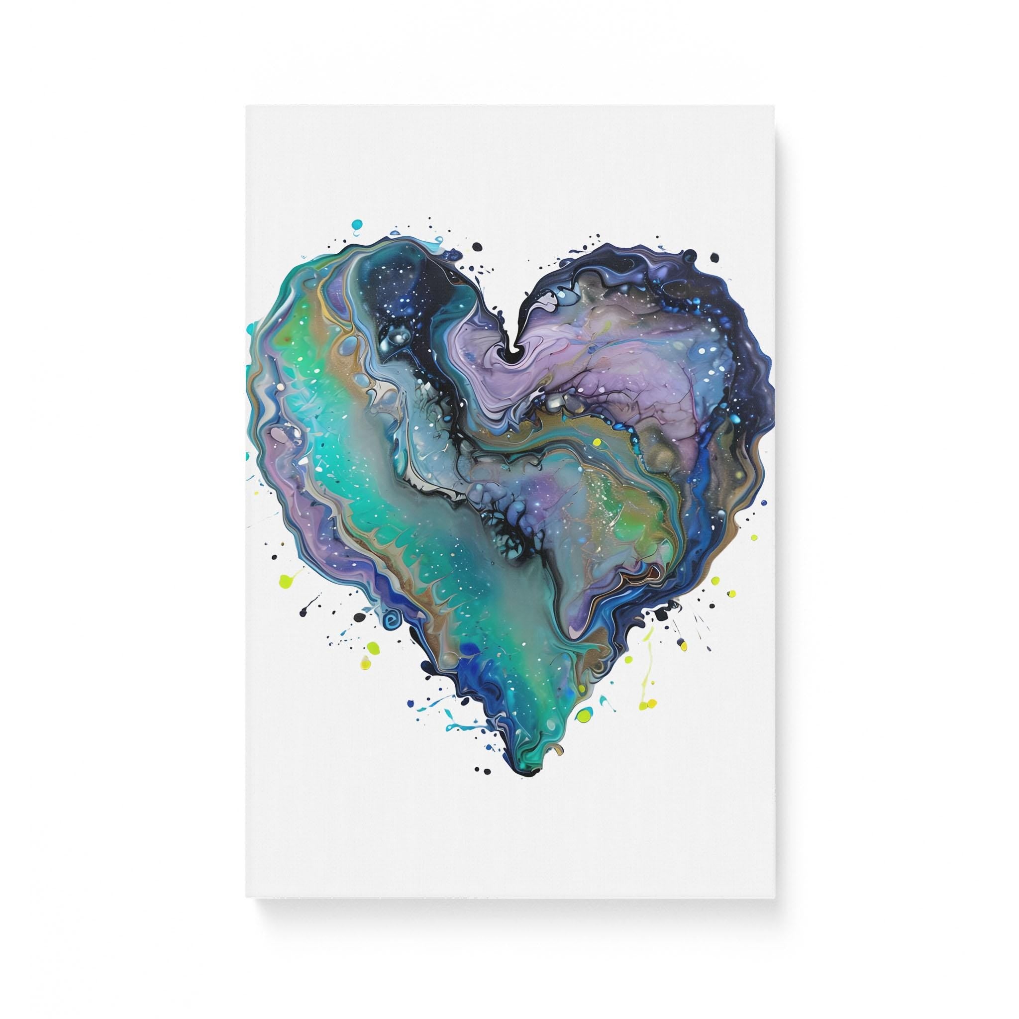 Fluid Art Heart (1) - Matte Canvas (0.75")