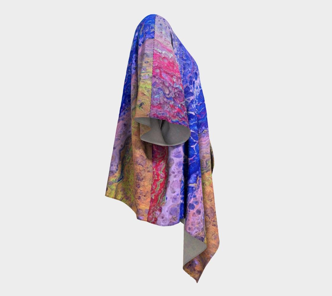 Tie Dye Delight Draped Kimono