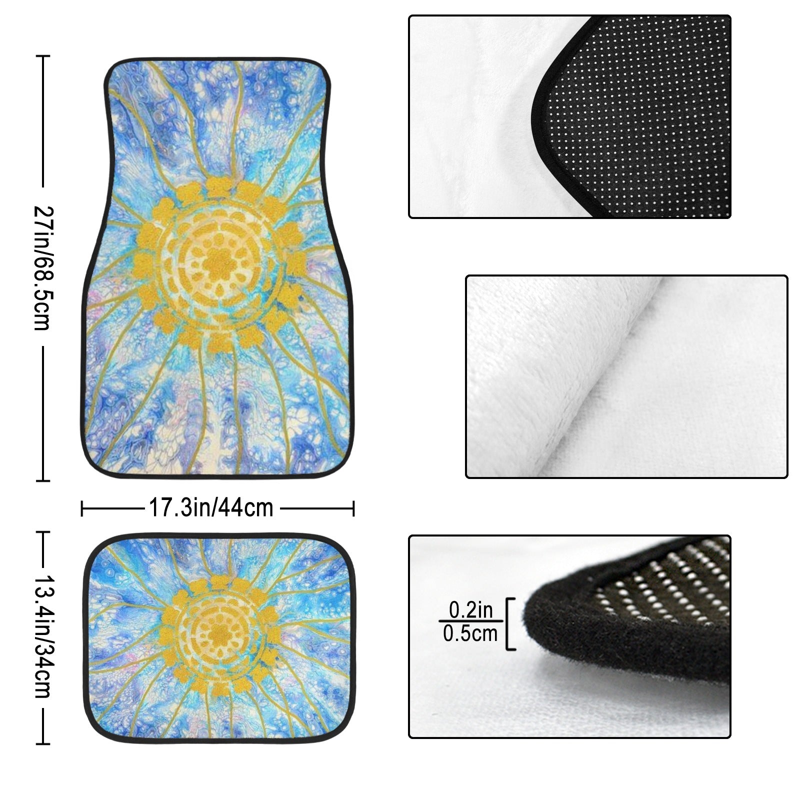 Serenity 4-Piece Car Floor Mats