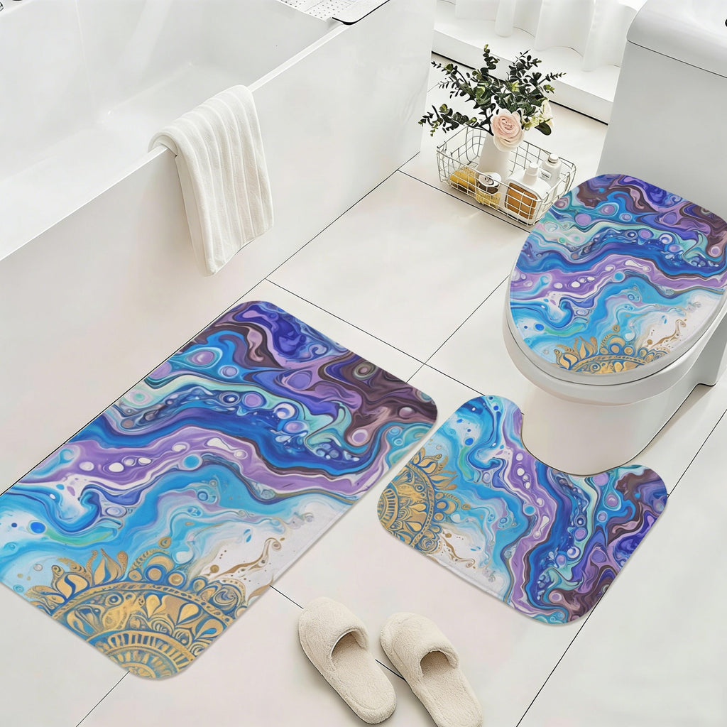 Mandala Sun 3-Piece Bathroom Rug Set