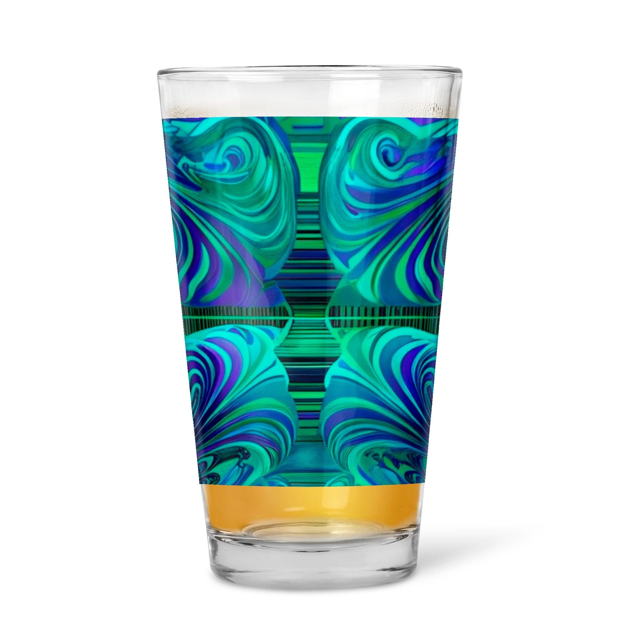 Dreamy Spirals - 16oz Pint Beer Glass
