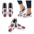 Vibrant Abstract Hearts - Men's Slip-On Canvas Shoes