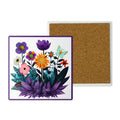 Abstract Purple Garden - Stone Coasters Set