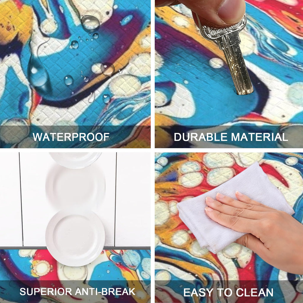 Color Me Happy PVC Anti-Fatigue Kitchen Mat 71x24inch