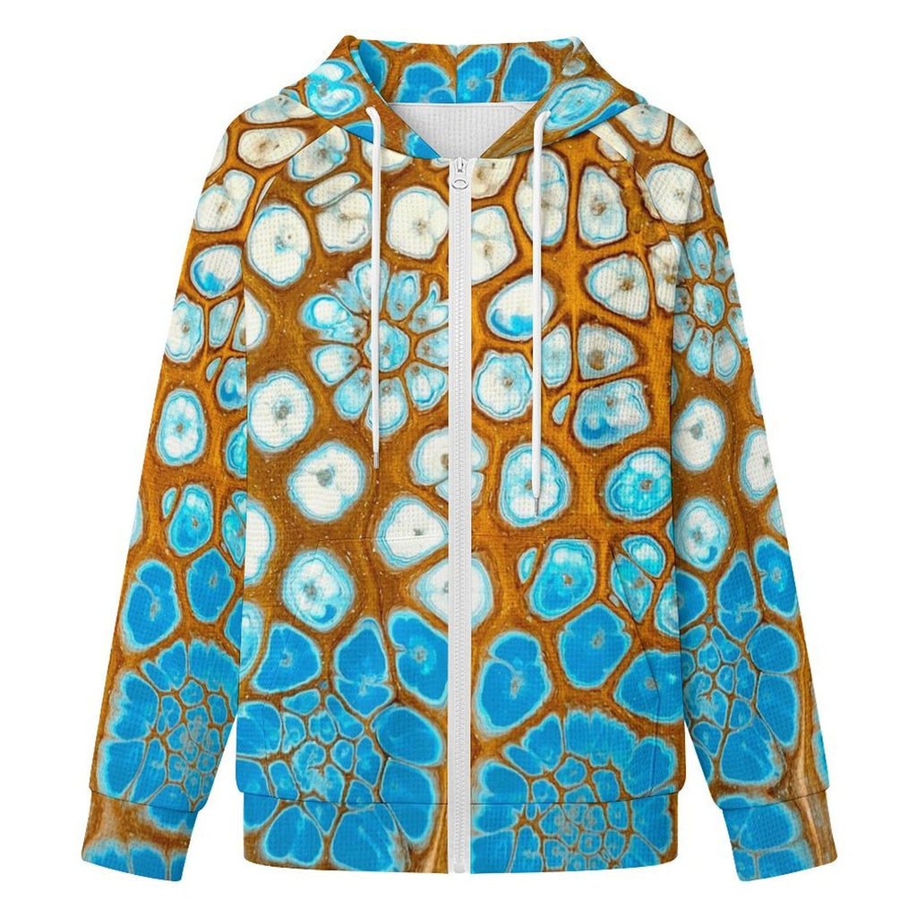 Maui Vibes - Women's Full-zip Hoodie with Drawstring