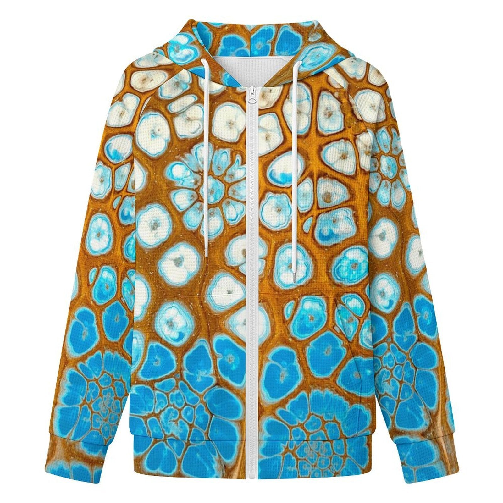 Maui Vibes - Women's Full-zip Hoodie with Drawstring