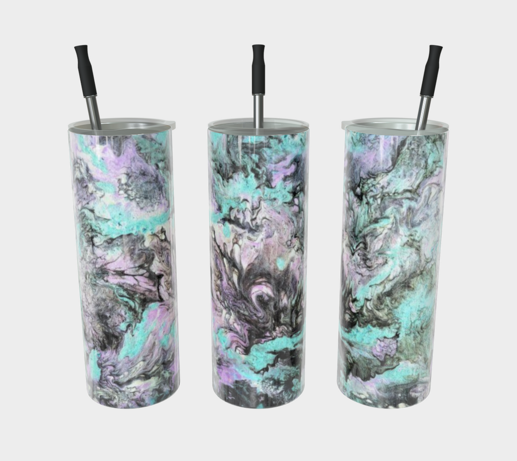 Turquoise Splash - Stainless Steel Tumbler