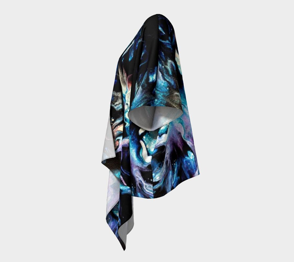 Teal Delight Draped Kimono